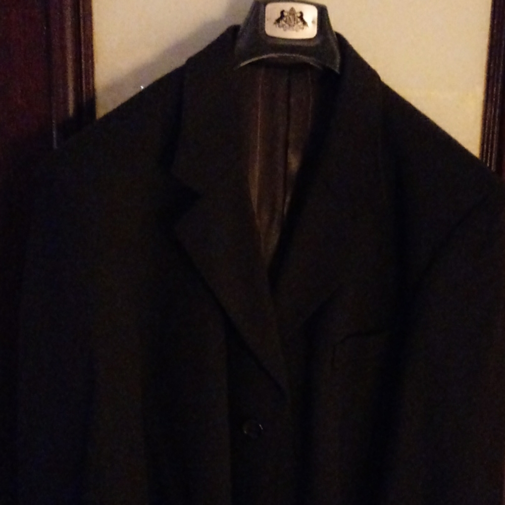 Mens brown long dress coat size42 long